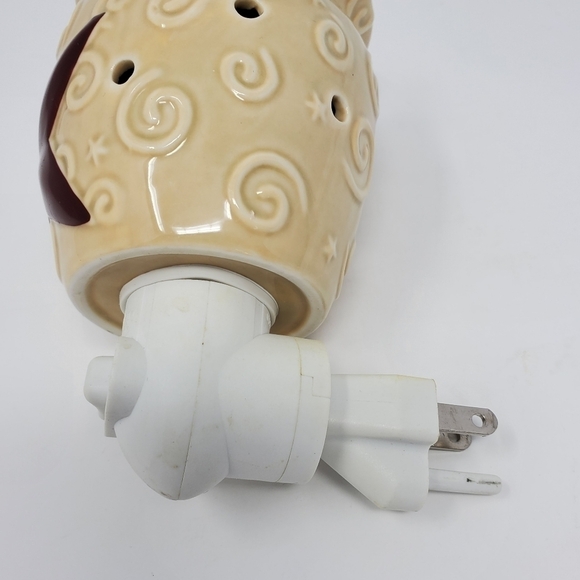 SCENTSY RUSTIC STAR MINI PLUG IN WARMER RETIRED BEIGE SWIRL BARN RED STAR - Picture 8 of 13